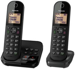 Panasonic - Cordless Telephone & Answer Machine - Twin